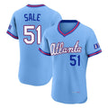 A.Braves #51 Chris Sale Player Powder Blue 2026 City Connect T-shirt Limited Elite Home Game Ldoa Stitched Jerseys