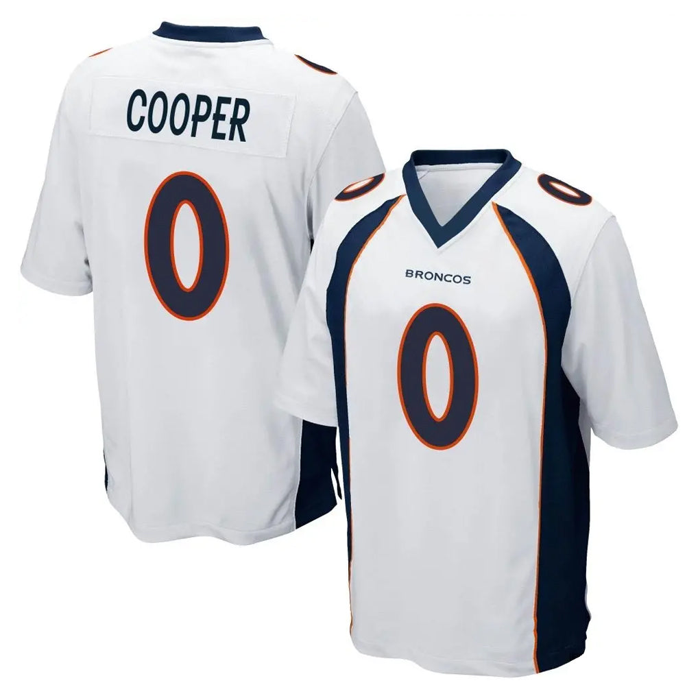 D.Broncos #0 Jonathon Cooper Player White Game Ldoa Stitched Jerseys