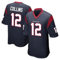 H.Texans #12 Nico Collins Player Navy Home Game Ldoa Stitched Jerseys