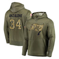 TB.Buccaneers #34 Alex Anzalone Player Olive Salute to Service Pullover Hoodie Home Game Ldoa Stitched Jerseys