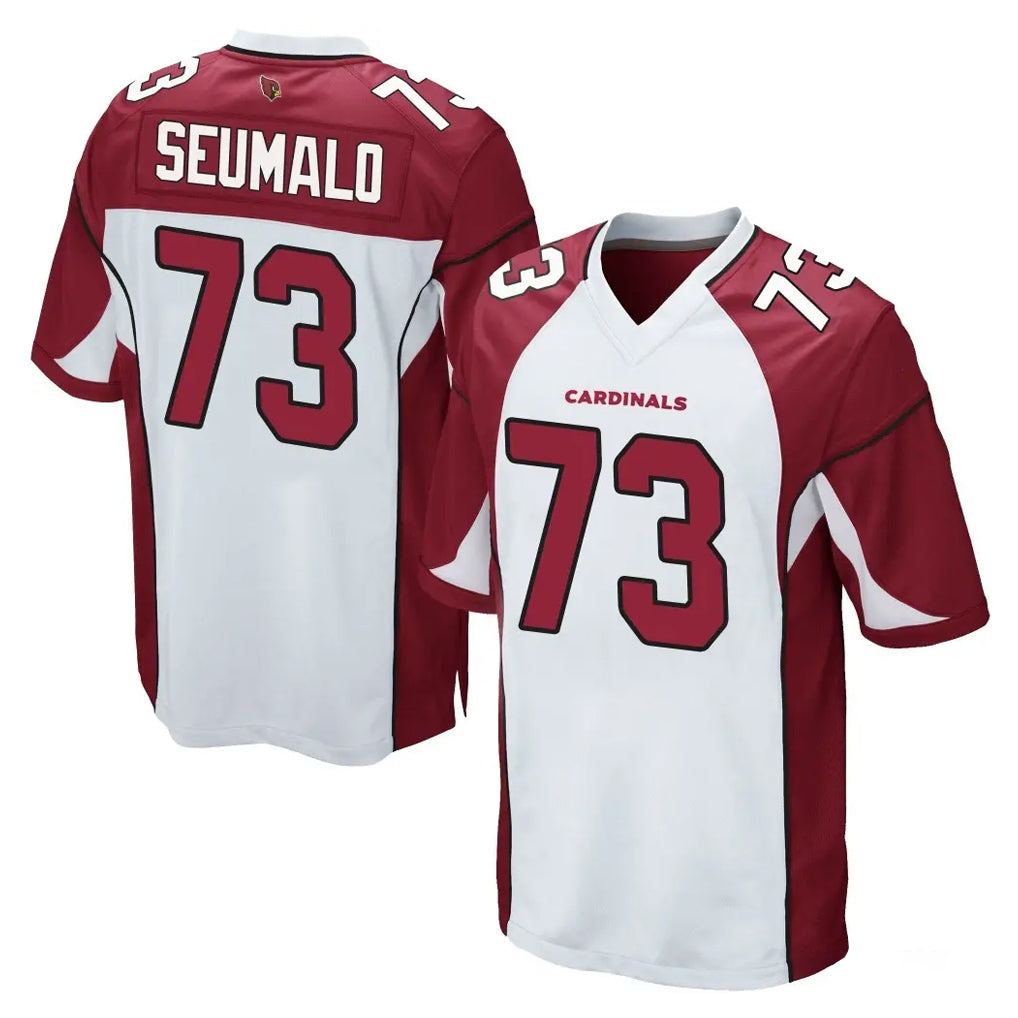 A.Cardinals #73 Isaac Seumalo Player White Cardinal Home Game Ldoa Stitched Jerseys