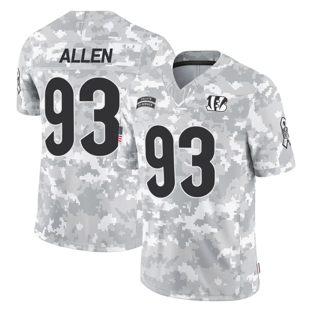 C.Bengals #93 Jonathan Allen Player Arctic Camo Salute to Service Limited Ldoa Stitched Jerseys