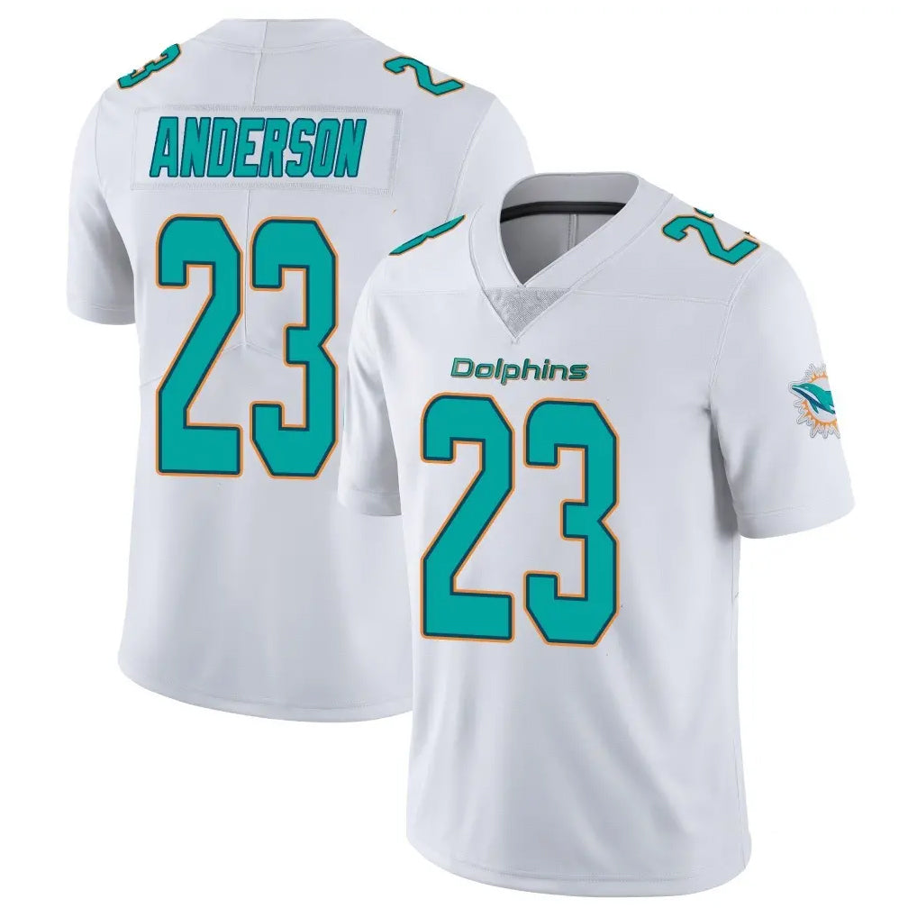 M.Dolphins #23 Zayne Anderson Player White Limited Vapor Untouchable Home Game Ldoa Stitched Jerseys
