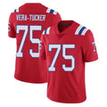 NE.Patriots #75 Alijah Vera-Tucker Player Red Vapor Untouchable Home Game Ldoa Stitched Jerseys