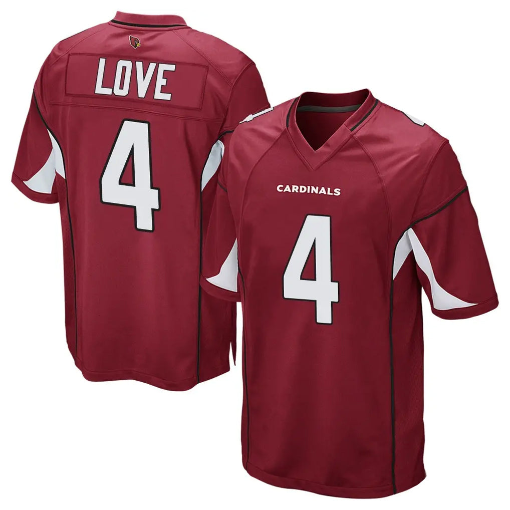 A.Cardinals #4 Jeremiyah Love Player Cardinal Home Game Ldoa Stitched Jerseys