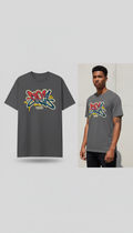 Graffiti Logo Tee in Spray Red
