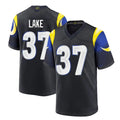 LA.Rams #37 Quentin Lake Player Black Midnight Rivalries Collection Home Game Ldoa Stitched Jerseys