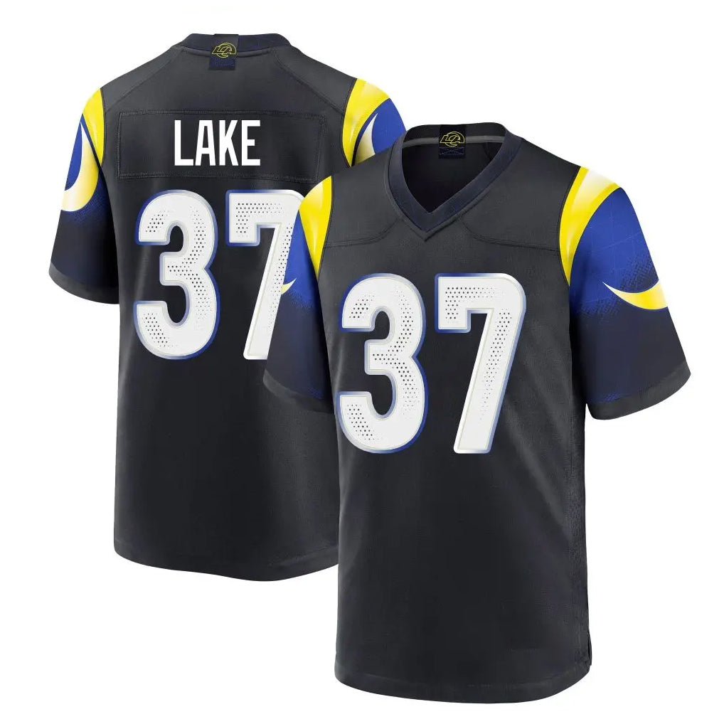 LA.Rams #37 Quentin Lake Player Black Midnight Rivalries Collection Home Game Ldoa Stitched Jerseys