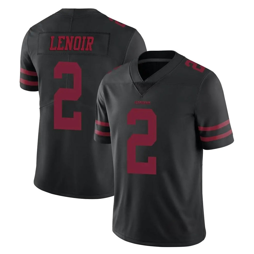 SF.49ers #2 Deommodore Lenoir Player Black Alternate Limited Vapor Untouchable Home Game Ldoa Stitched Jerseys