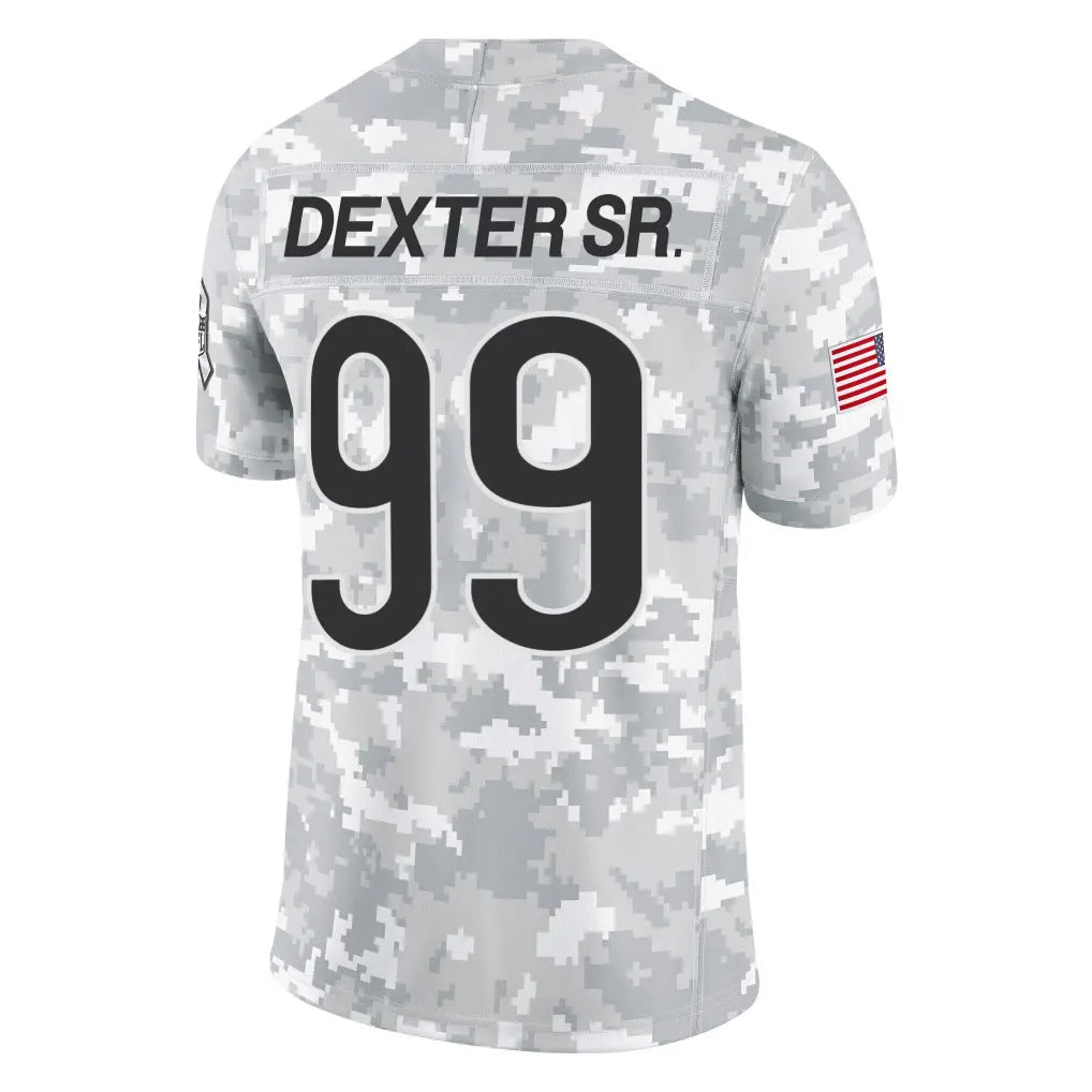 C.Bears #99 Gervon Dexter Sr. Player Arctic Camo Salute to Service Limited Ldoa Stitched Jerseys