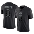 GB.Packers #0 Matthew Golden Player Black Reflective Limited Home Game Ldoa Stitched Jerseys