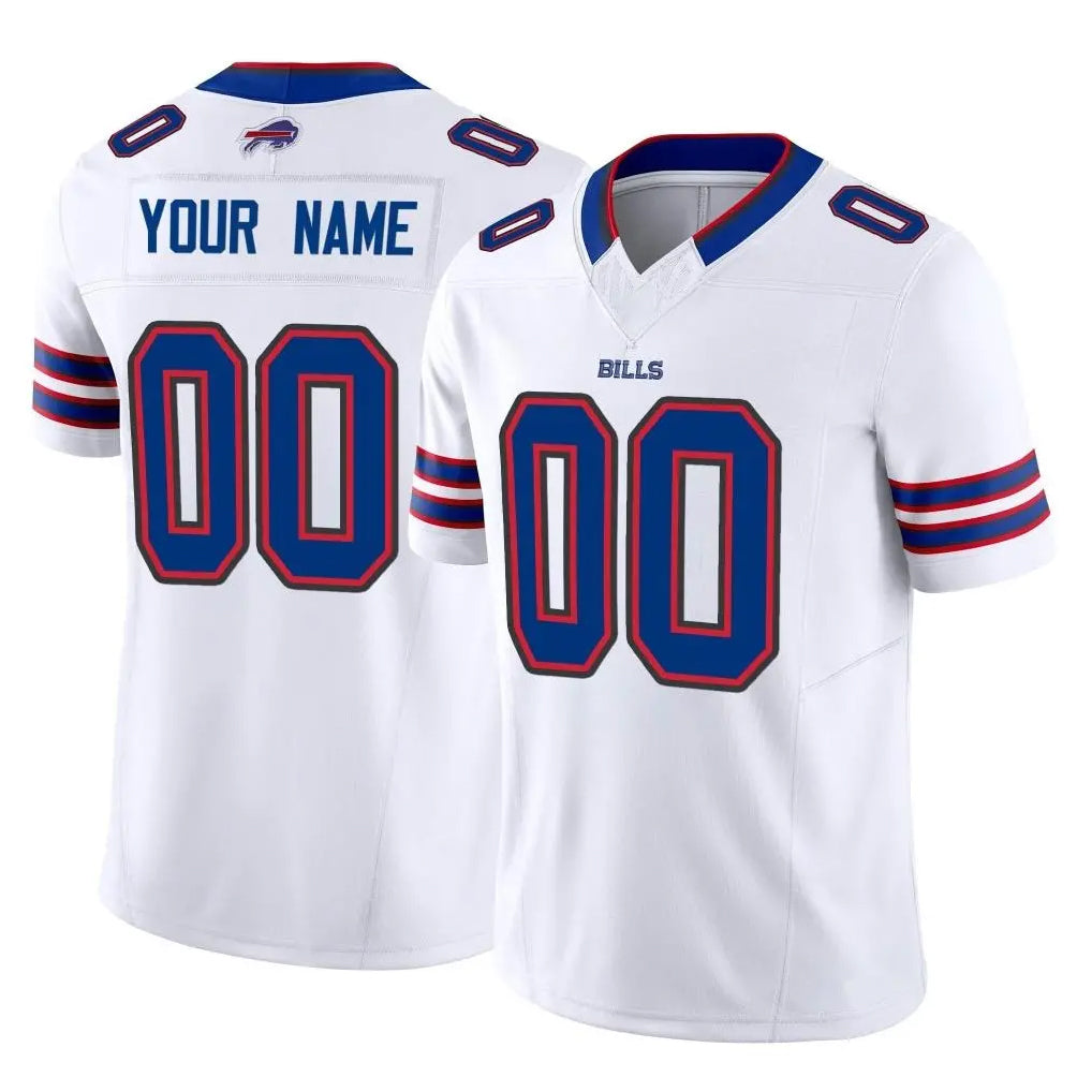 Custom B.Bills White Vapor F.U.S.E. Limited Home Game Any Name & Numbers Ldoa Stitched Jerseys