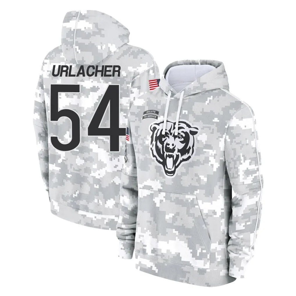 C.Bears #54 Brian Urlacher Player Arctic Camo Salute to Service Pullover Hoodies Limited Ldoa Stitched Jerseys