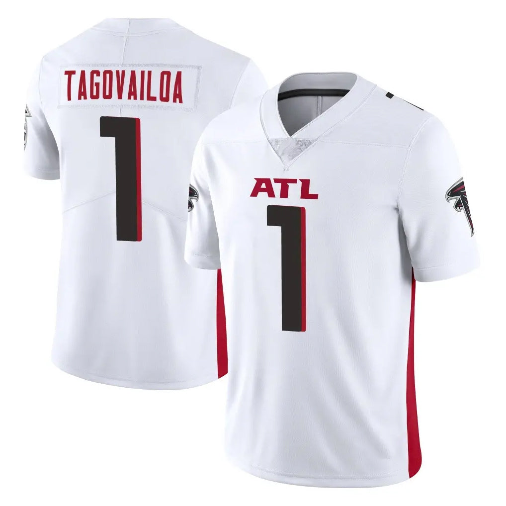 A.Falcons #1 Tua Tagovailoa Player White Vapor Untouchable Limited Home Game Ldoa Stitched Jerseys