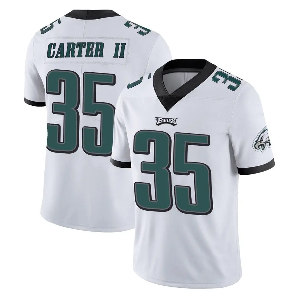 P.Eagles #35 Michael Carter II Player White Limited Vapor Untouchable Home Game Ldoa Stitched Jerseys