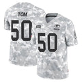 GB.Packers #50 Zach Tom Player Arctic Camo Salute To Service Limited Ldoa Stitched Jerseys