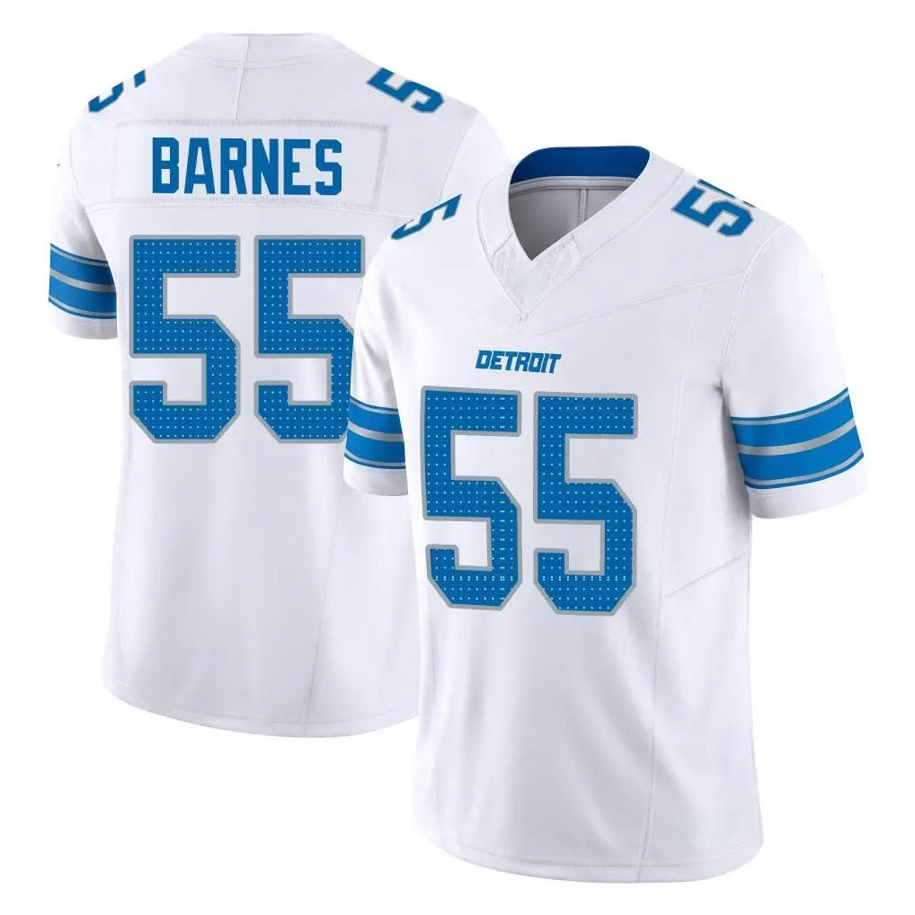 D.Lions #55 Derrick Barnes Player White Limited Vapor F.U.S.E. Alternate Home Game Ldoa Stitched Jerseys