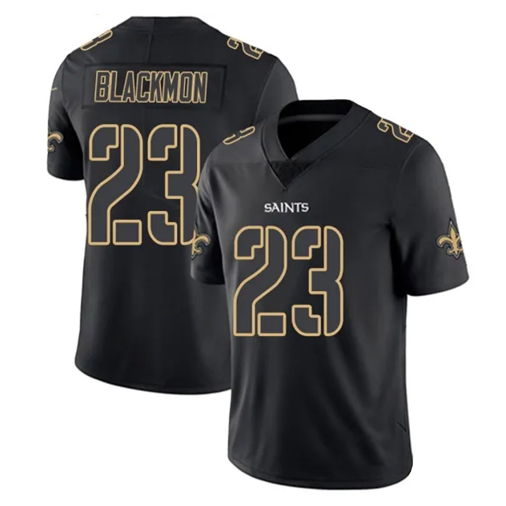 NO.Saints #23 Julian Blackmon Player Black Impact Limited Home Game Ldoa Stitched Jerseys
