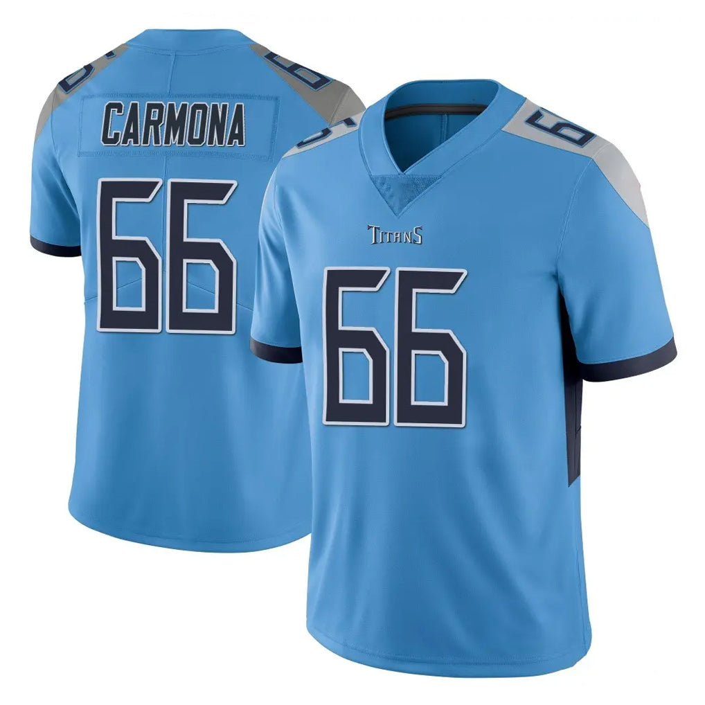T.Titans #66 Fernando Carmona Jr. Player Light Blue Limited Vapor Untouchable Home Game Ldoa Stitched Jerseys