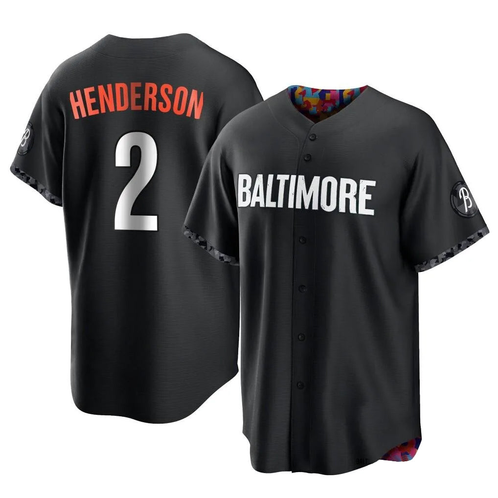 B.Orioles #2 Gunnar Henderson Player Black City Connect Home Game Ldoa Stitched Jerseys