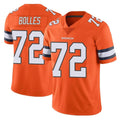 D.Broncos #72 Garett Bolles Player Orange Vapor Untouchable Limited Home Game Ldoa Stitched Jerseys