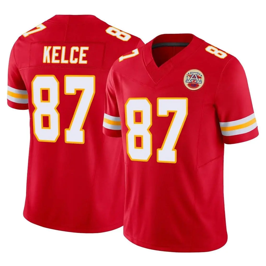 KC.Chiefs #87 Travis Kelce Player Red Limited Vapor F.U.S.E. Home Game Ldoa Stitched Jerseys