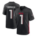 A.Falcons #1 Tua Tagovailoa Player Black Home Game Ldoa Stitched Jerseys