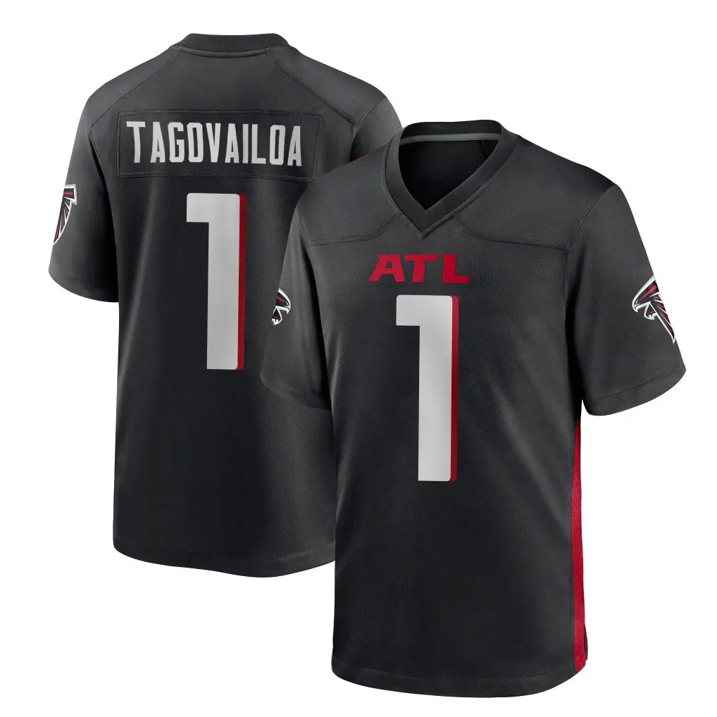 A.Falcons #1 Tua Tagovailoa Player Black Home Game Ldoa Stitched Jerseys