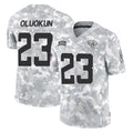 J.Jaguars #23 Foyesade Oluokun Player Arctic Camo Salute To Service Limited Game Ldoa Stitched Jerseys
