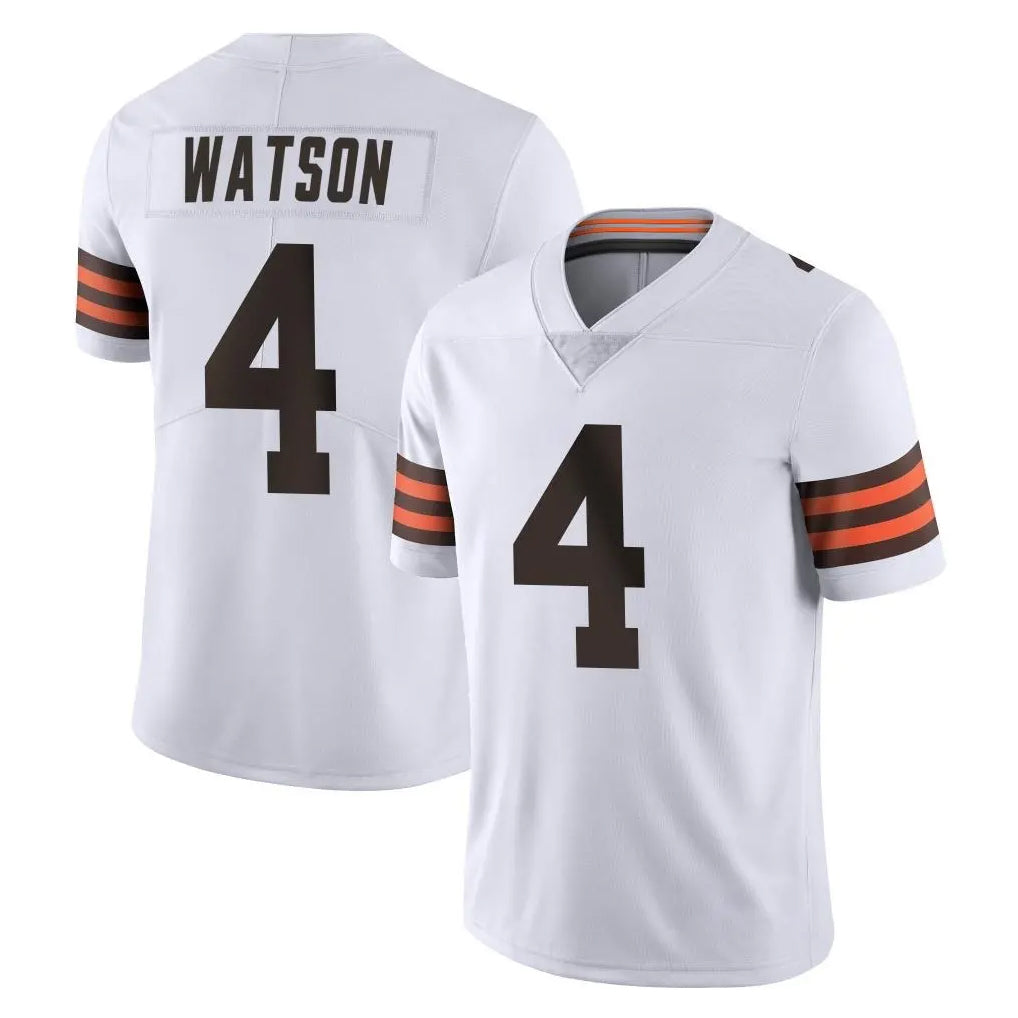 C.Browns #4 Deshaun Watson Player White Vapor Untouchable Limited Home Game Ldoa Stitched Jerseys