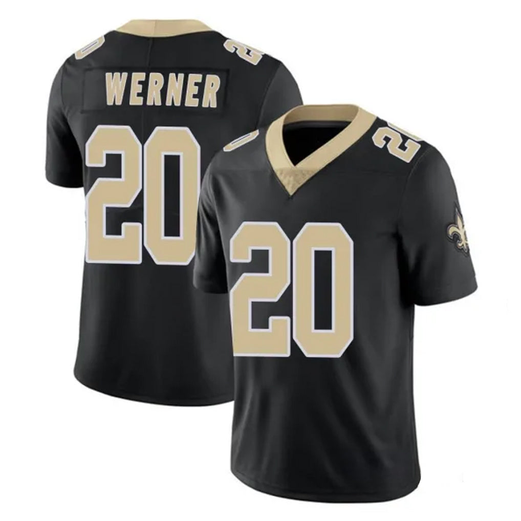 NO.Saints #20 Pete Werner Player Black Limited Vapor Untouchable Home Game Ldoa Stitched Jerseys