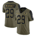 GB.Packers #29 Xavier McKinney Player Olive Salute To Service Limited Game Ldoa Stitched Jerseys