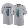 C.Panthers #4 Tetairoa McMillan Player Gray Atmosphere Fashion Game Ldoa Stitched Jerseys