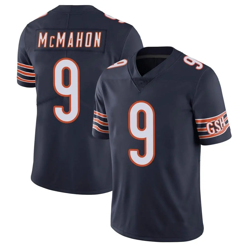 C.Bears #9 Jim McMahon Player Navy Vapor Untouchable Limited Home Game Ldoa Stitched Jerseys