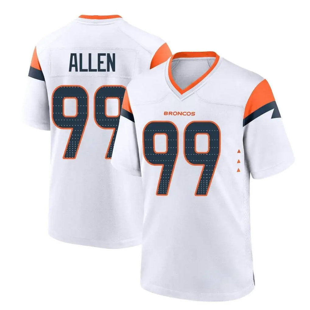 D.Broncos #99 Zach Allen Player White Home Game Ldoa Stitched Jerseys