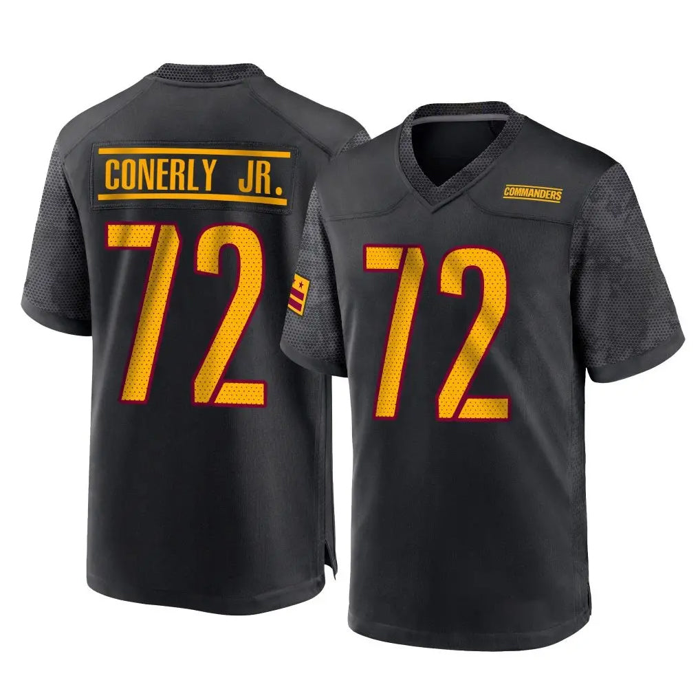 W.Commanders #72 Josh Conerly Jr. Player Black Home Game Ldoa Stitched Jerseys