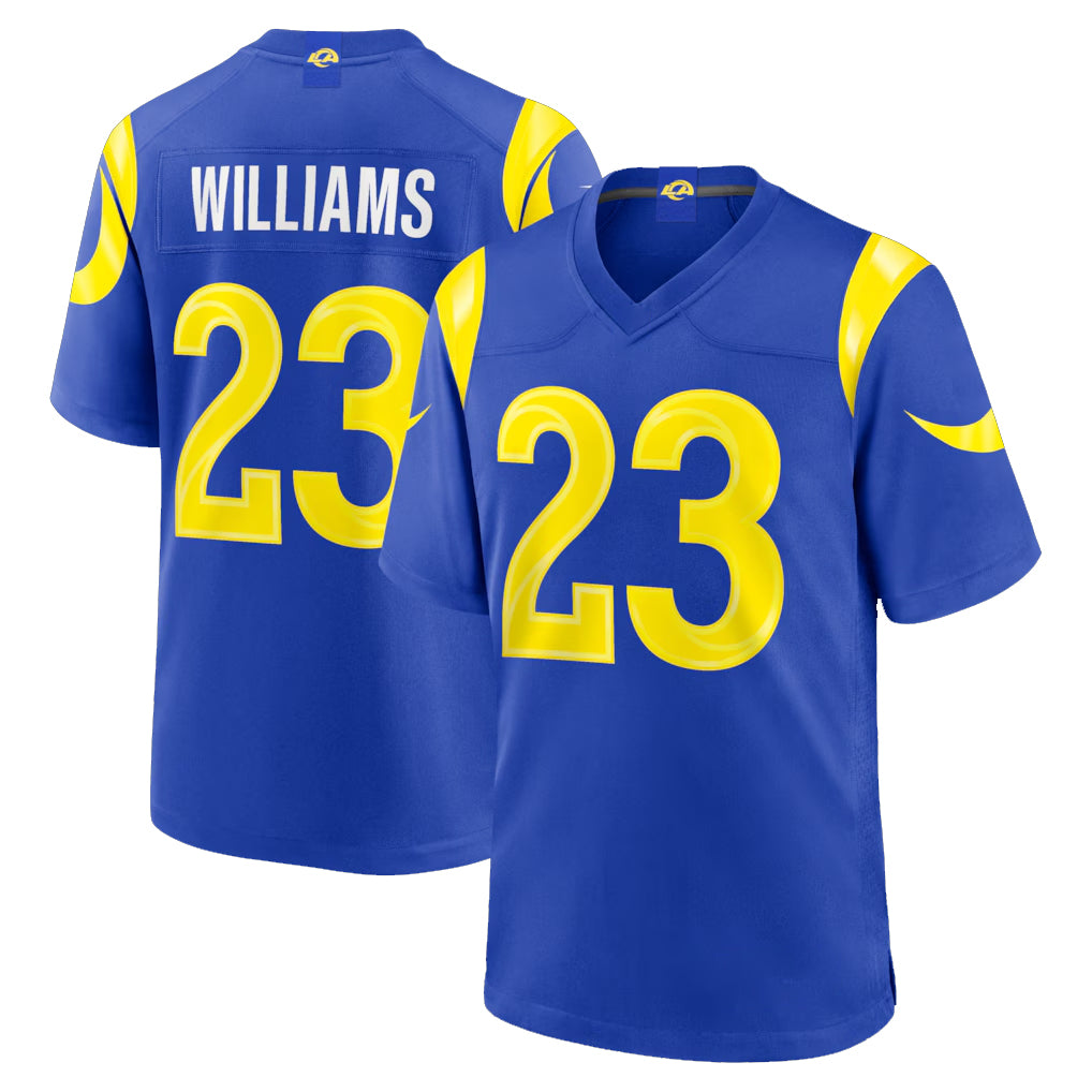 LA.Rams #23 Kyren Williams Player Royal Limited Home Game Ldoa Stitched Jerseys