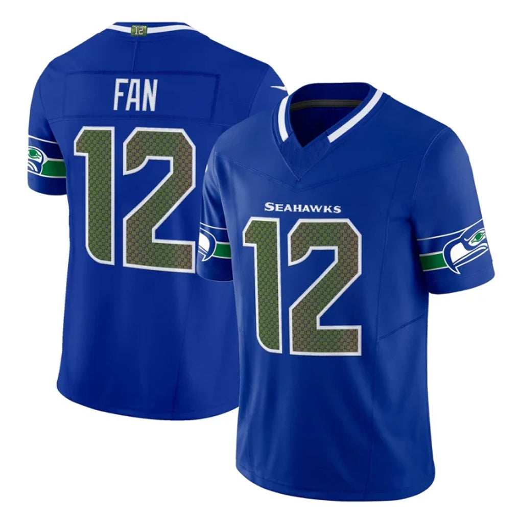 S.Seahawks #12 12th Fan Player Royal Rivalries Vapor Limited Home Game Ldoa Stitched Jerseys