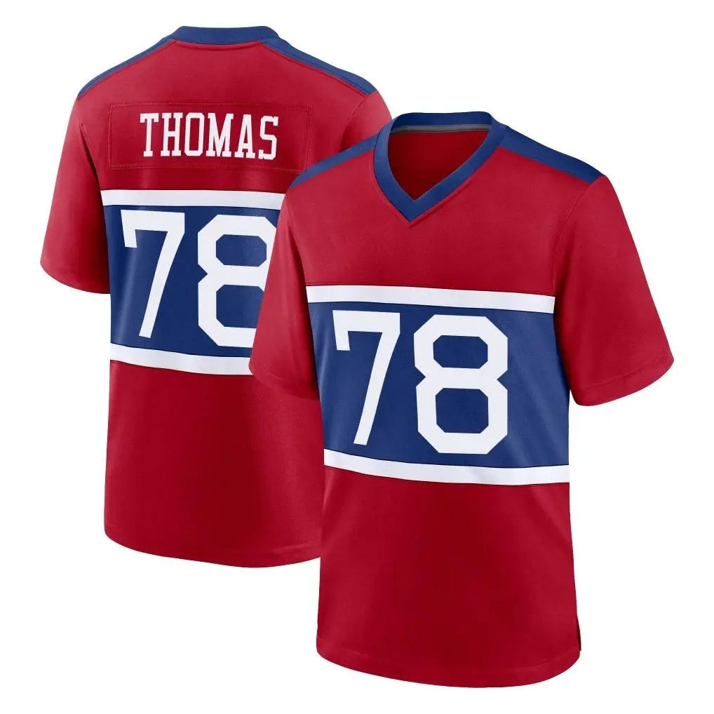NY.Giants #78 Andrew Thomas Player Red Century Home Game Ldoa Stitched Jerseys