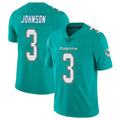 M.Dolphins #3 Chris Johnson Player Aqua Limited Vapor Untouchable Home Game Ldoa Stitched Jerseys