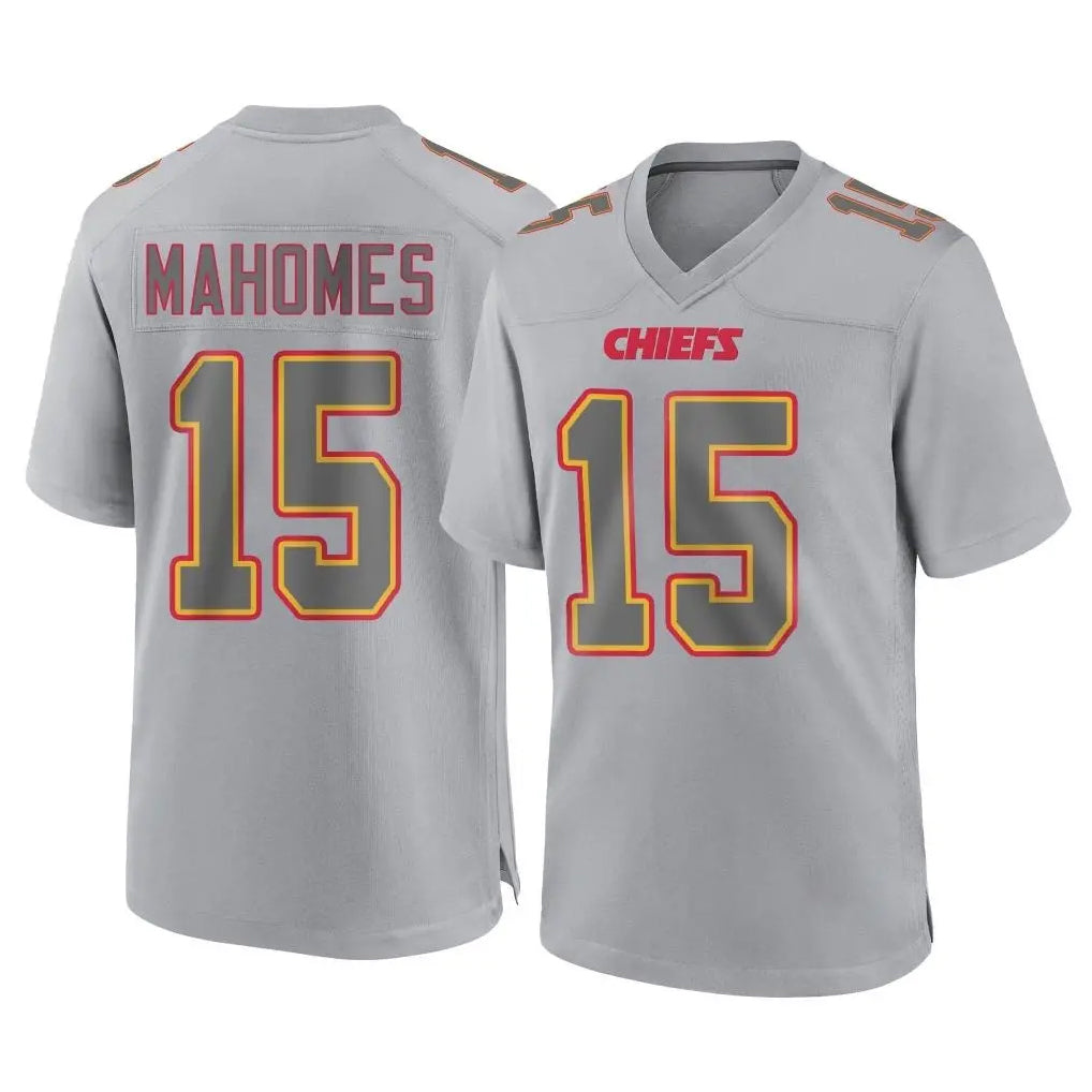 KC.Chiefs #15 Patrick Mahomes Player Gray Atmosphere Fashion Game Ldoa Stitched Jerseys