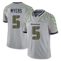 S.Seahawks #5 Jason Myers Player Grey Limited 2025 Rivalries Collection Home Game Ldoa Stitched Jerseys