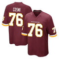 W.Commanders #76 Sam Cosmi Player Burgundy Team Color Home Game Ldoa Stitched Jerseys