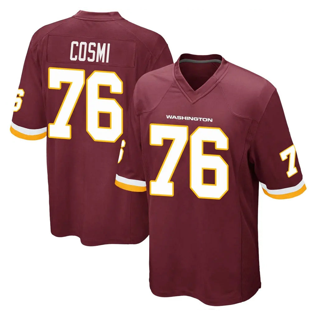 W.Commanders #76 Sam Cosmi Player Burgundy Team Color Home Game Ldoa Stitched Jerseys