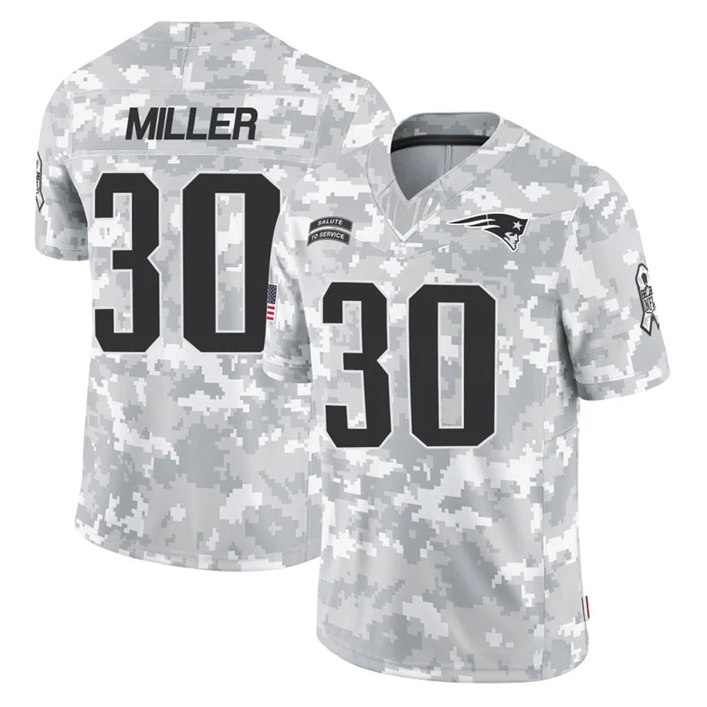 NE.Patriots #30 Jam Miller Player Arctic Camo Salute To Service Limited Game Ldoa Stitched Jerseys