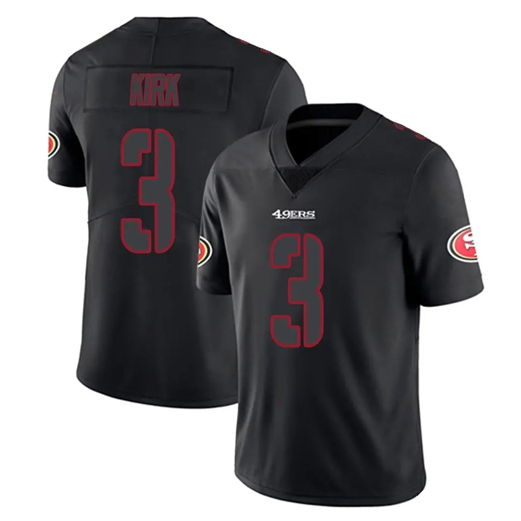 SF.49ers #3 Christian Kirk Player Black Impact Limited Home Game Ldoa Stitched Jerseys