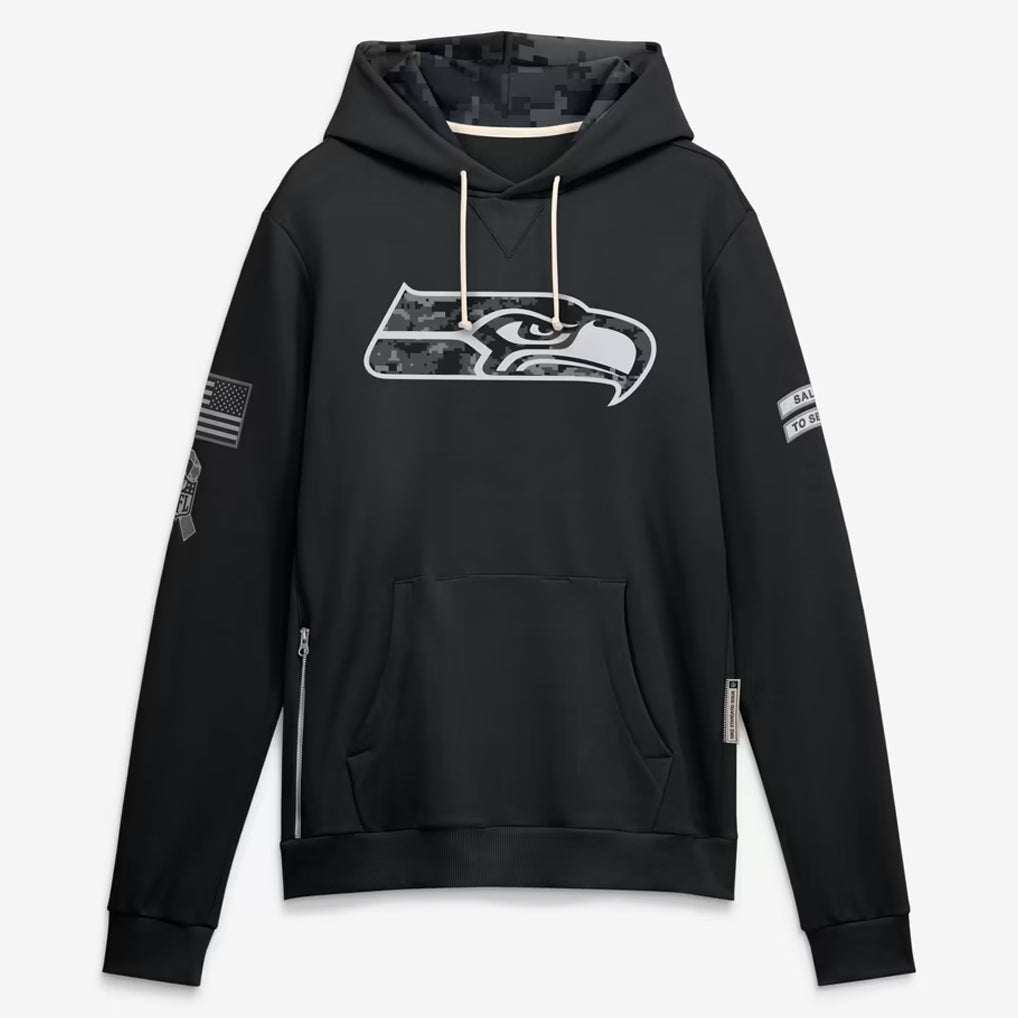 S.Seahawks 2026 Black Logo Pullover Hoodies Limited Game Ldoa Stitched Jerseys