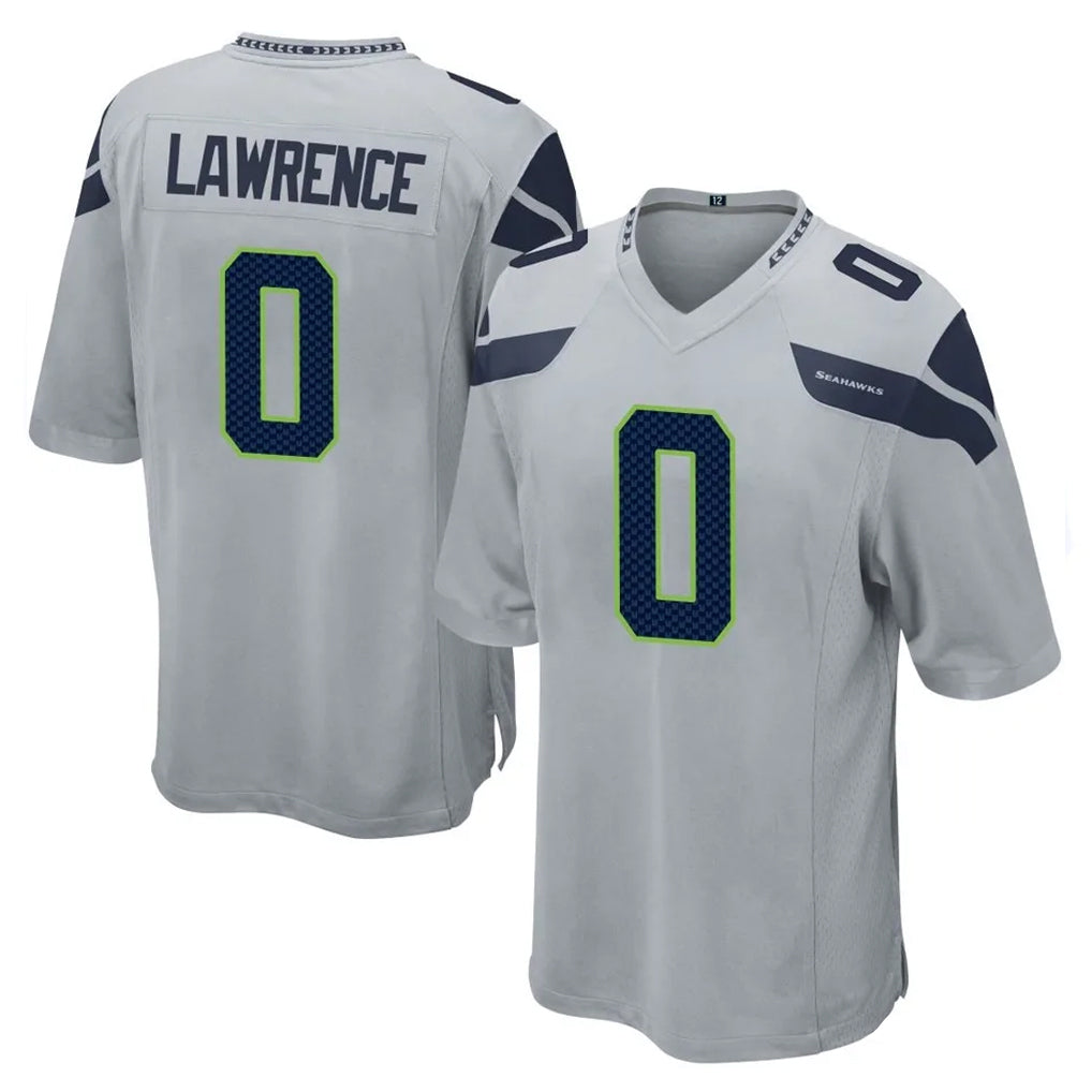 S.Seahawks #0 DeMarcus Lawrence Player Gray Home Game Ldoa Stitched Jerseys