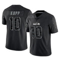 S.Seahawks #10 Cooper Kupp Player Black Limited Reflective Home Game Ldoa Stitched Jerseys