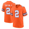 D.Broncos #2 Pat Surtain II Player Orange Alternate Collection Throwback Game Ldoa Stitched Jerseys